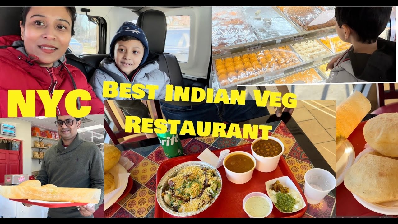 MOUTH-WATERING INDIAN VEG FOOD!! EAT DELICIOUS ALL VEG FOOD IN NYC #vlog #indianfood