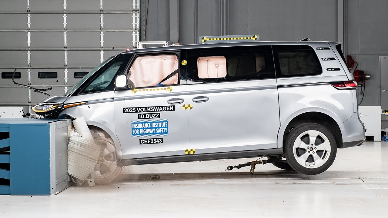 2025 Volkswagen ID.Buzz updated moderate overlap IIHS crash test
