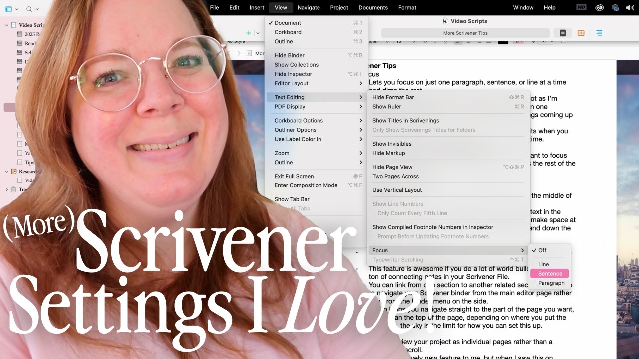 (Ещё больше) настроек Scrivener, которые мне ОЧЕНЬ нравятся!