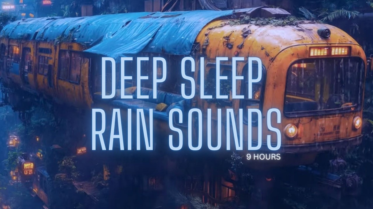Rain Sounds on a Train Car at Night 🌲 | 9 Hours HD Fall Asleep Fast