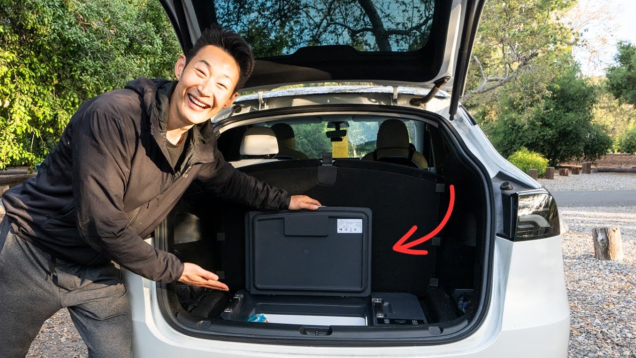 The Biggest Hidden Fridge for your Tesla Model 3/Y/X (Doesn't Take Any Trunk Space!!)