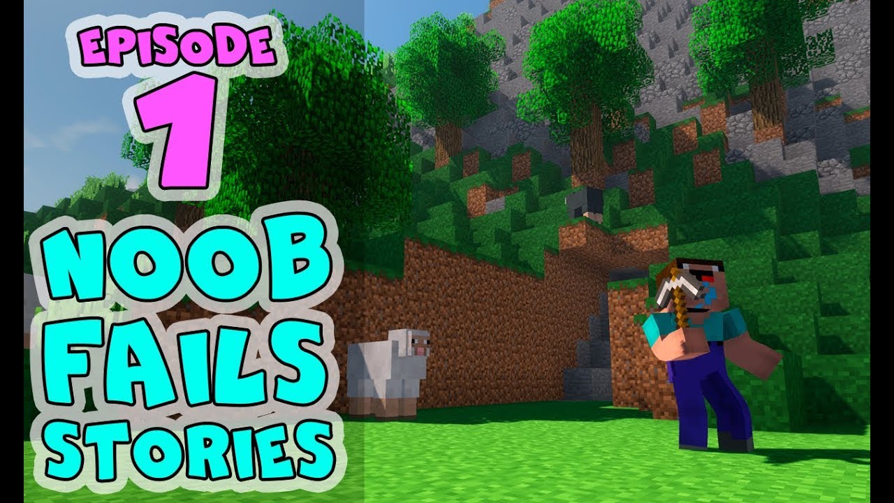 MINECRAFT ANIMATION: NOOB FAILS STORIES. Funny moments of survival in Minecraft! Episode 1.