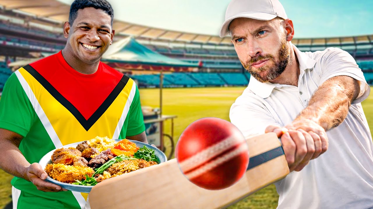 American Tries Cricket!! Schooled Over Cook Up Rice!!
