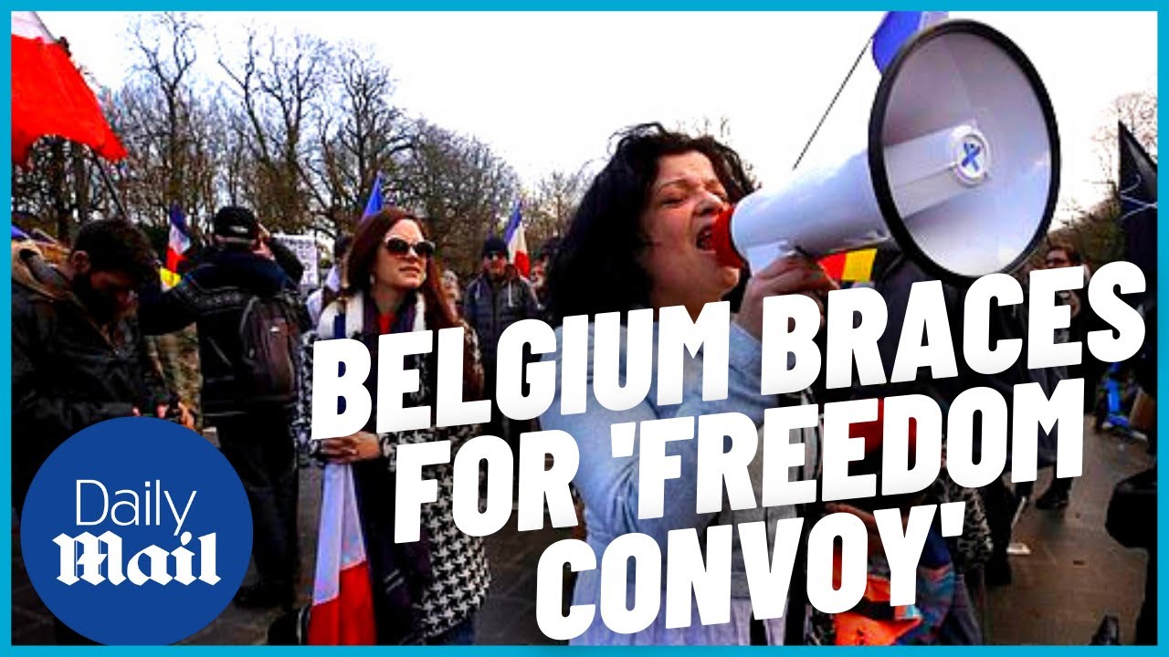 Freedom Convoy Brussels: Protesters gather outside European HQ in Belgium