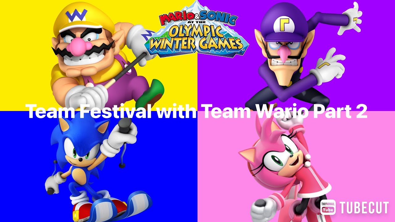 Mario & Sonic at the Olympic Winter Games Team Festival (Team Wario) Part 2