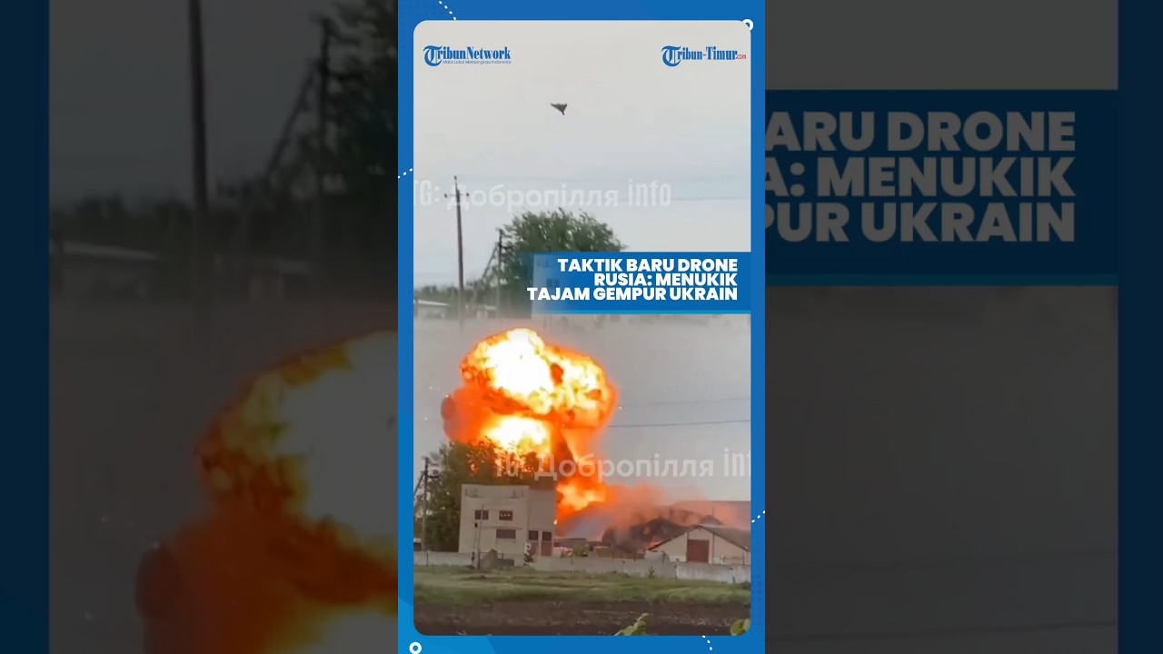 TAKTIK Perang Drone Rusia, Menukik Tajam Bombardir Markas Pangkalan Ukraina