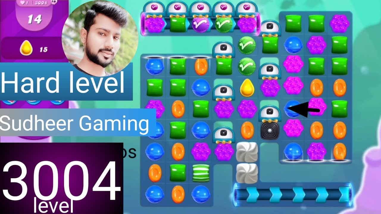 Candy crush saga level 3004 । Hard level । No boosters । Candy crush saga 3004 । Sudheer Gaming