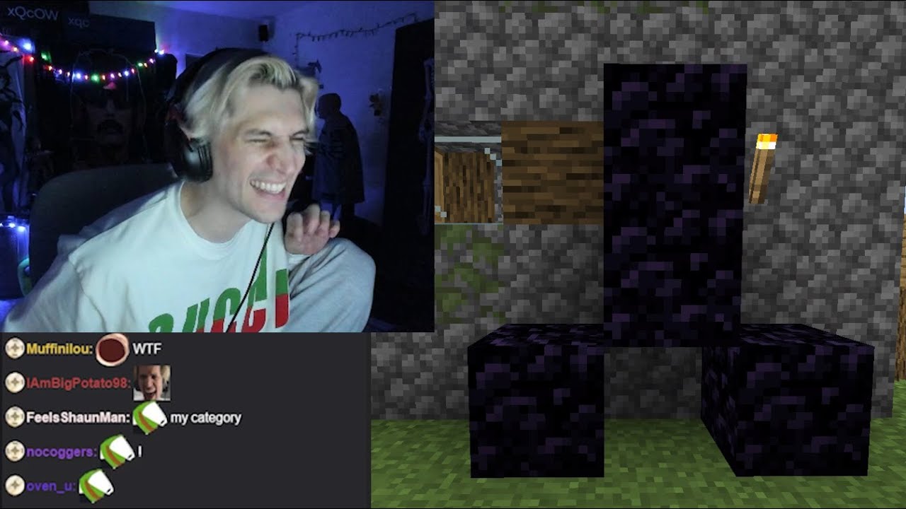 xQc реагирует на мировой рекорд Obsidian C*ck