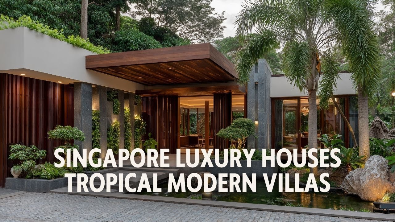 Singapore Luxury Houses Tropical Modern Villas with Open Spaces and Nature Integration