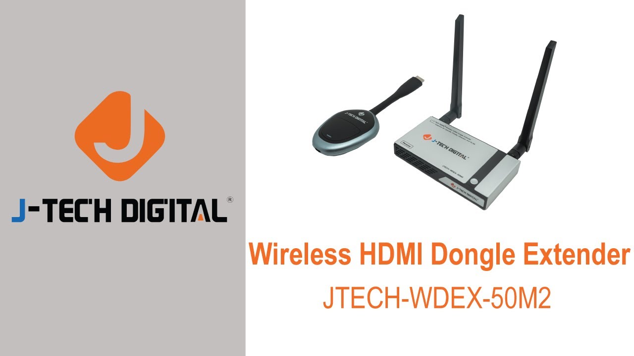 Wireless HDMI Dongle Extender (Model: JTECH-WDEX-50M2)