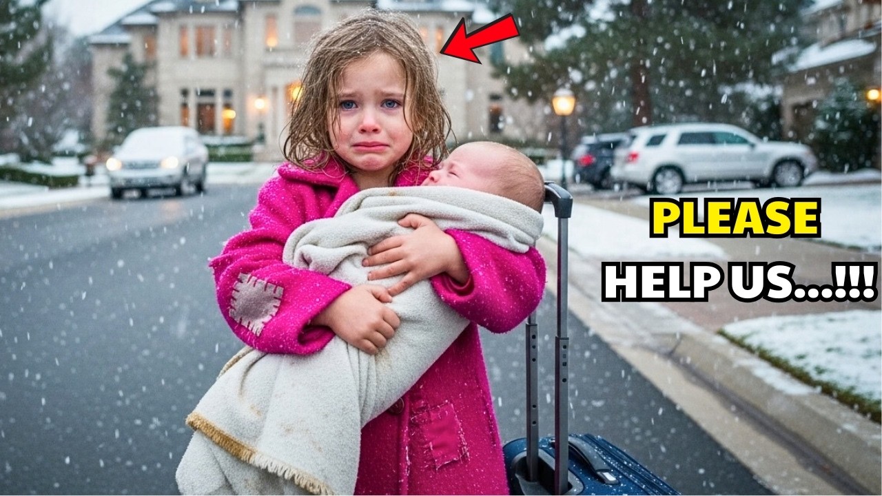 A BILLIONAIRE SAW A 3 YEAR OLD GIRL HOLDING A BABY OUTSIDE HIS MANSION —HER PLEAS BROKE HIS HEART