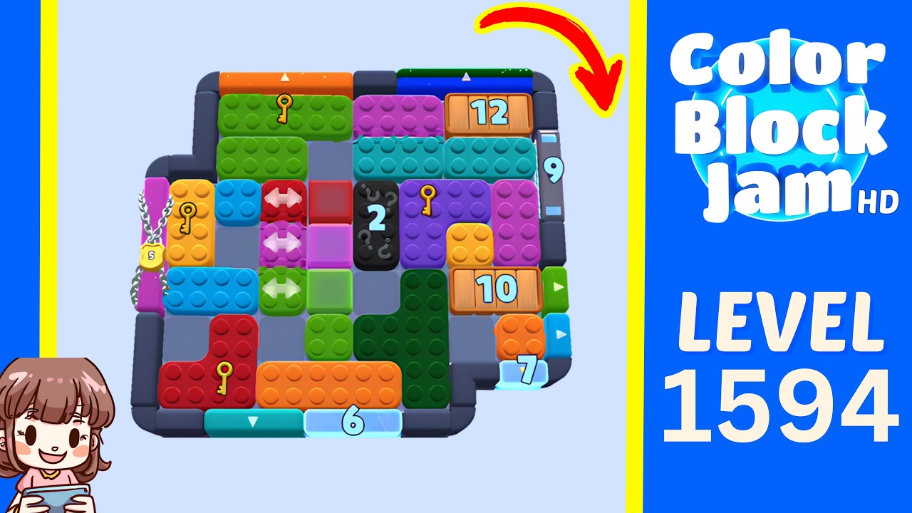 Color Block Jam Level 1594 Solution Walkthrough