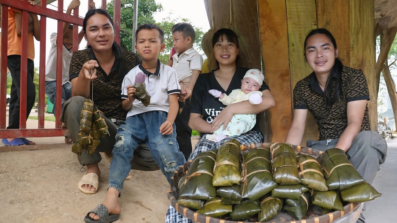Making traditional Tet cake to bring to my son’s school, peaceful farm life, SURVIVAL ALONE