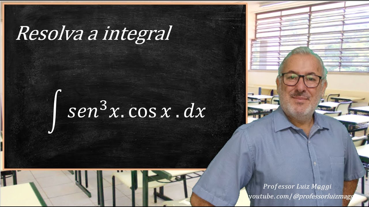 EXEMPLO DE RESOLUÇÃO DE UMA INTEGRAL TRIGONOMÉTRICAL POR SUBSTITUIÇÃO#professorluizmaggi