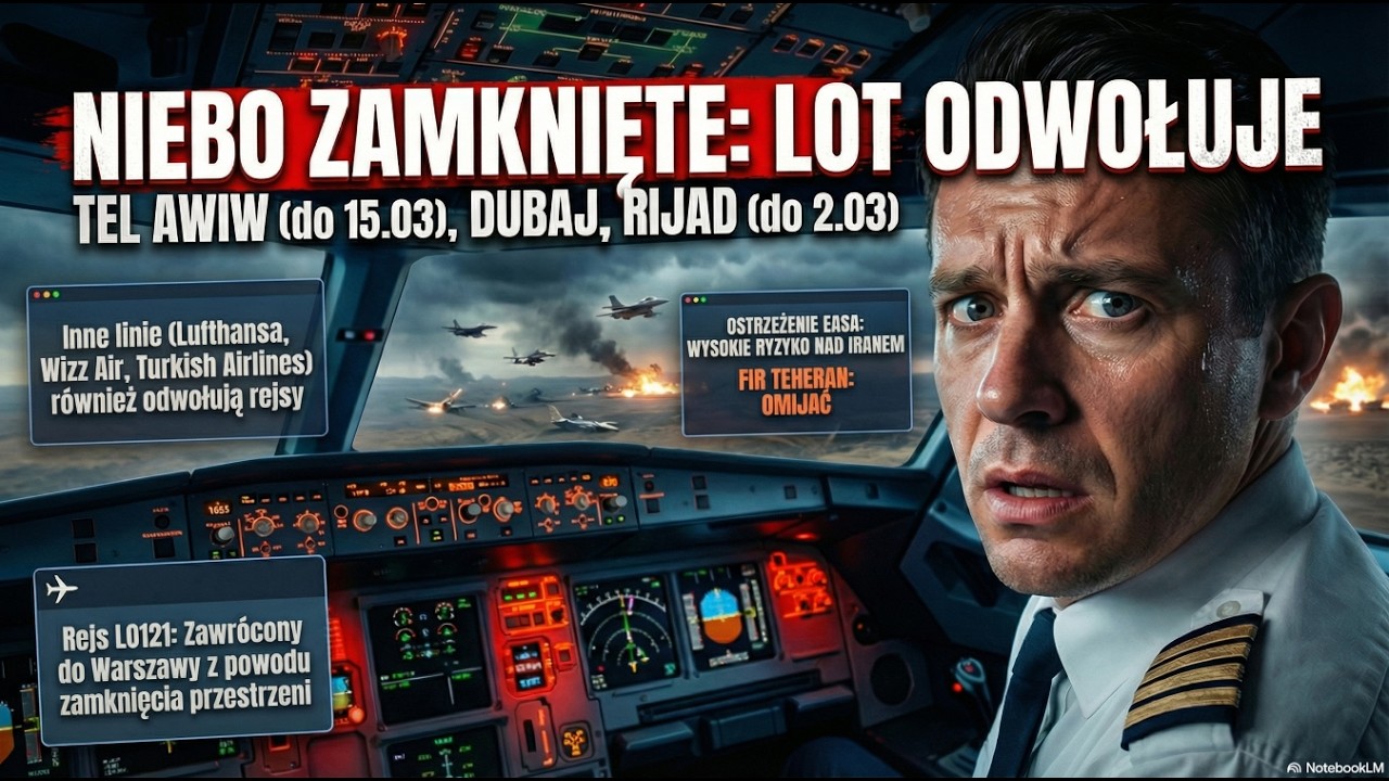 LOT odwołuje loty! ✈️ Bliski Wschód płonie. Samolot zawrócony w locie! Szok nad Dubajem
