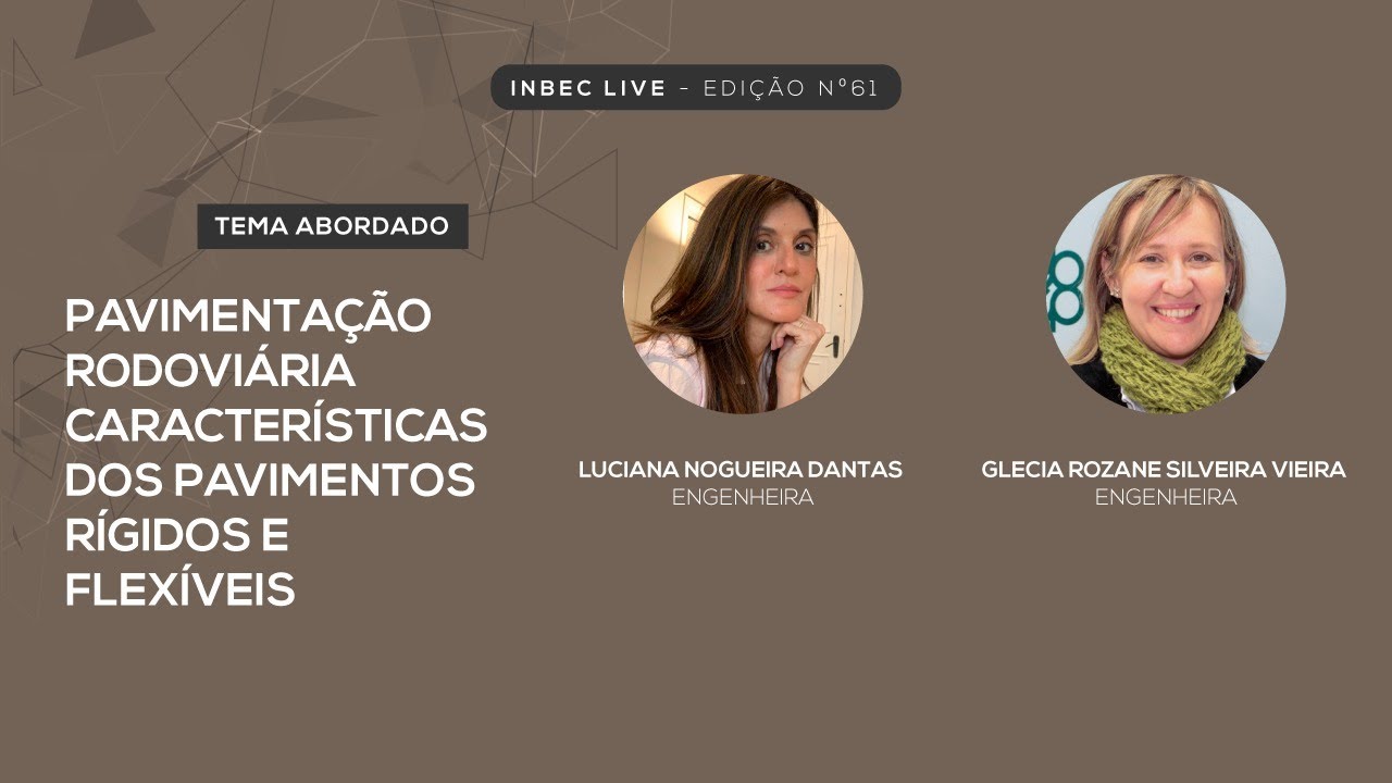 LIVE  INBEC - PAVIMENTAÇÃO RODOVIÁRIA | CARACTERÍSTICAS DOS PAVIMENTOS RÍGIDOS E FLEXÍVEIS