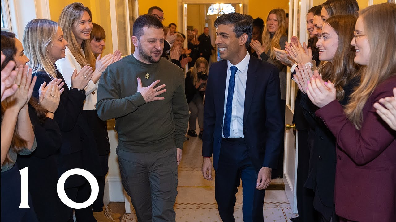 Prime Minister Rishi Sunak welcomes President Zelenskyy to 10 Downing Street