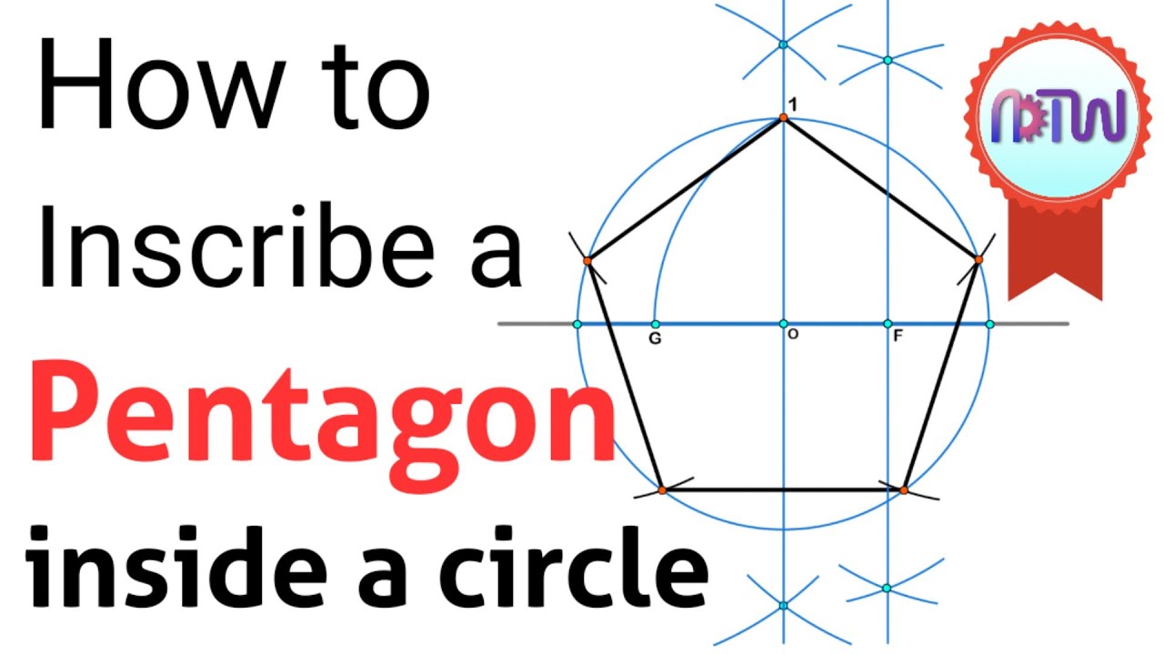 How to inscribe a pentagon in a given circle | Drawing pentagon