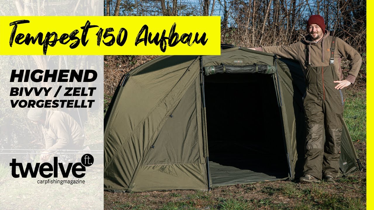 Aufbauvideo mit Jukke: Trakker Tempest 150 Bivvy | 25.000mm Wassersäule ⚠️ Aquatexx EV | Karpfenzelt