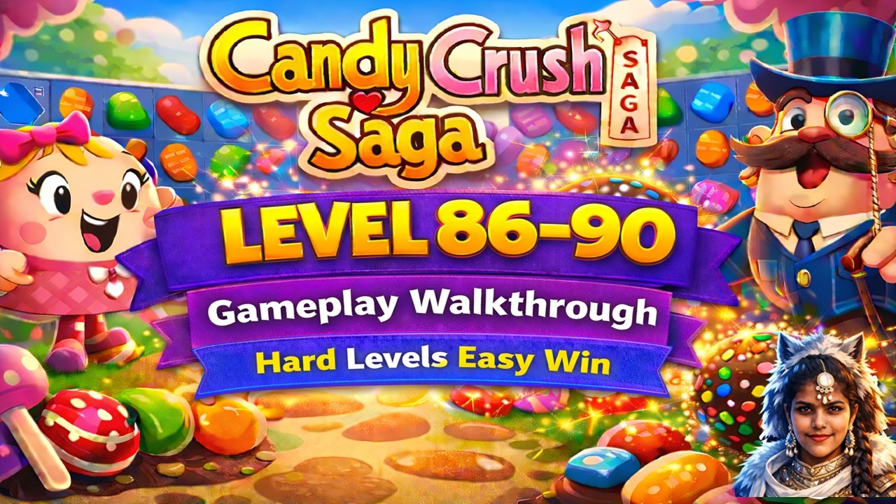 Candy Crush Saga Level 86–90 Gameplay Walkthrough | Hard Levels Easy Win
