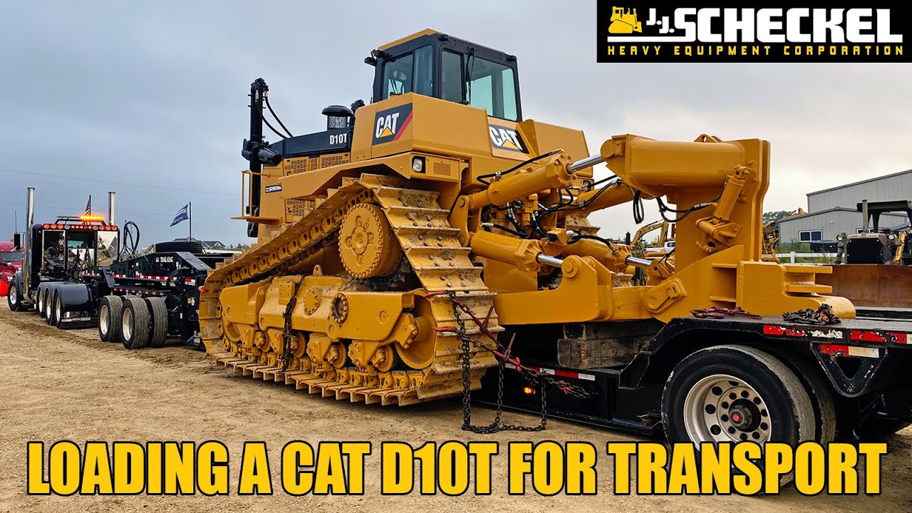 Our CAT D10T rebuild getting loaded for transport.