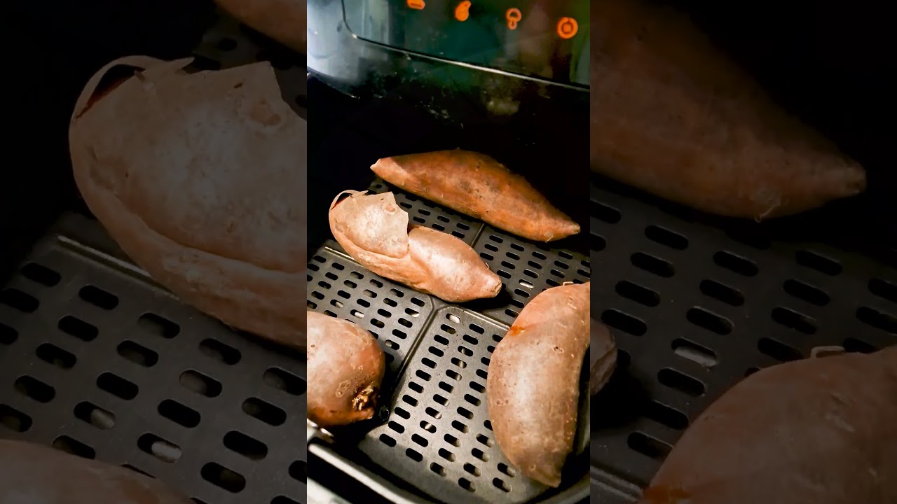 patate douce r&ocirc;tie &agrave; l'Airfryer #shorts #recette #airfryer #recettefacile  #cuisine