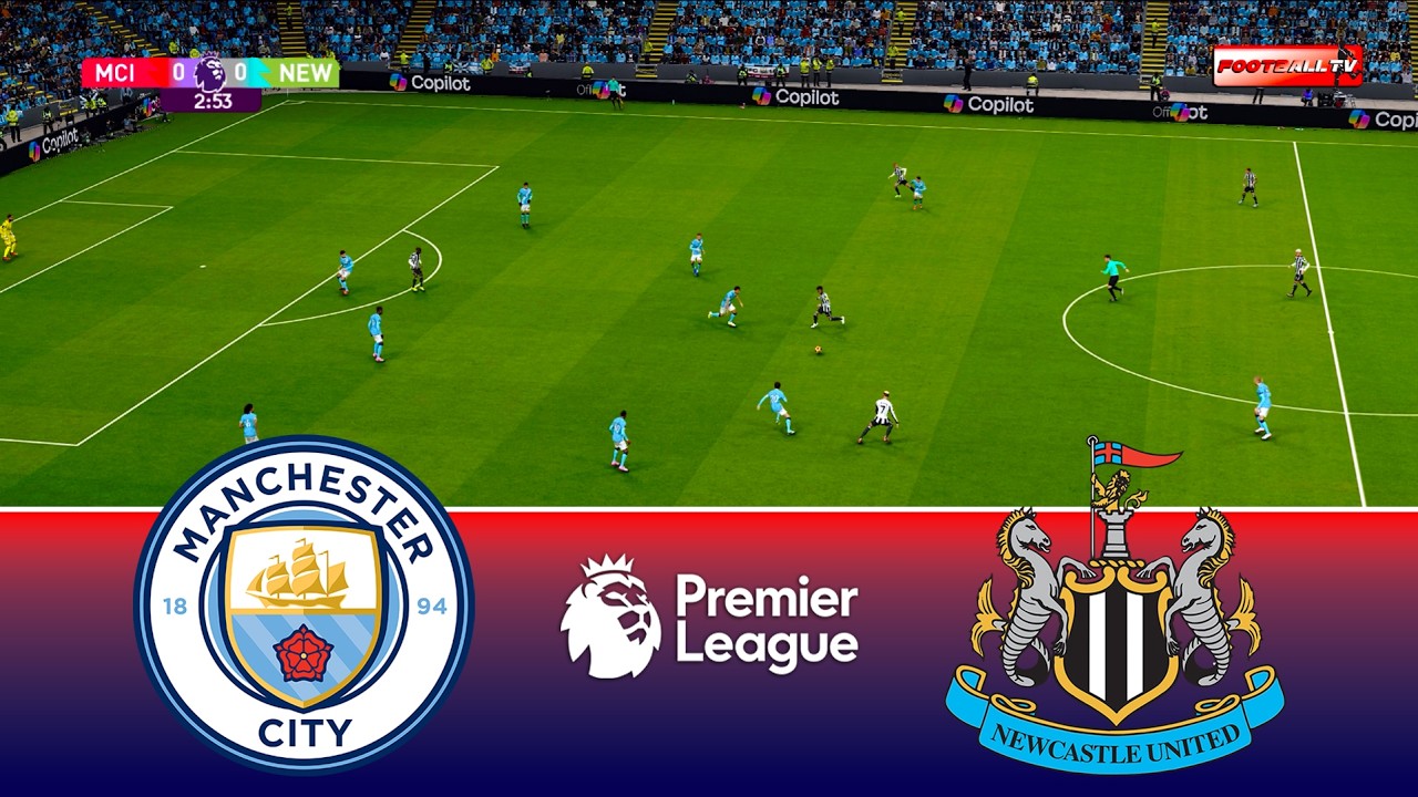 Manchester City vs Newcastle - Premier League 2025/26 | Full Match All Goals | Pes 21 Gameplay