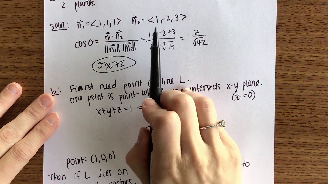 12.5: Equations of Lines and Planes (2/2)