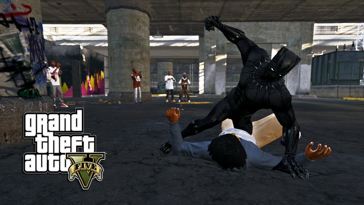 GTA 5 - FIGHT CLUB WITH BLACK PANTHER & KILLMONGER (GTA 5 PC MODS)