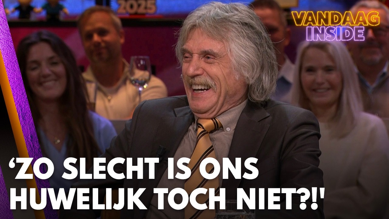 Johan Derksen trof zijn vrouw thuis huilend aan: 'Zo slecht is ons huwelijk toch ook weer niet?'