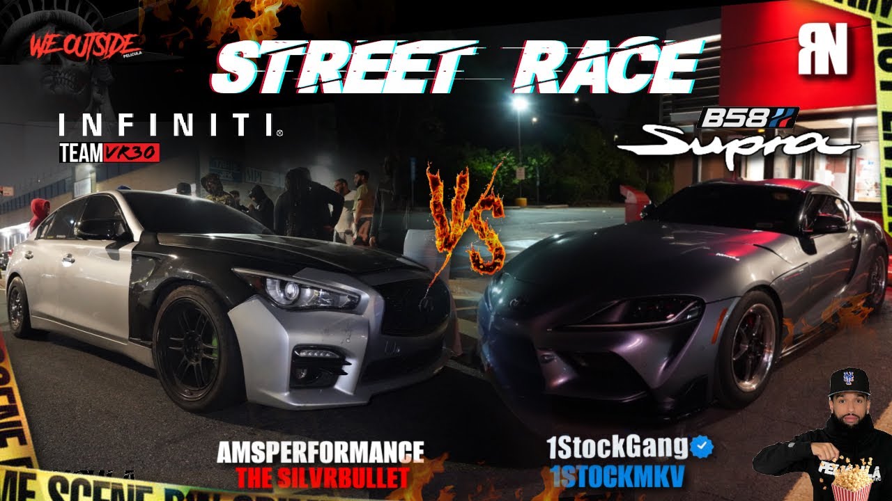 КОМАНДА УЛИЧНЫХ ГОНОК 1STOCKGANG SUPRA B58 ПРОТИВ VR30 Q50 НЕВЕРОЯТНО, ЧТО ПРОИСХОДИТ ДАЛЬШЕ!