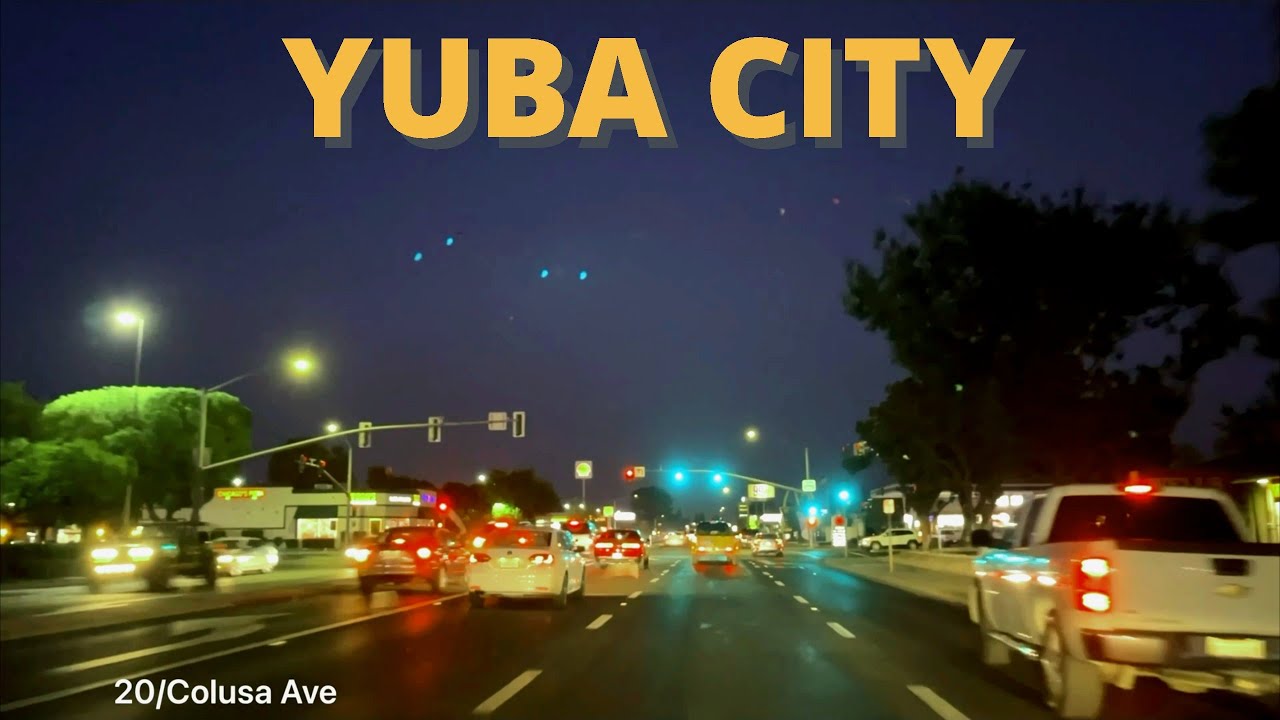 Evening Drive - Yuba City, California - Driving Tour- USA