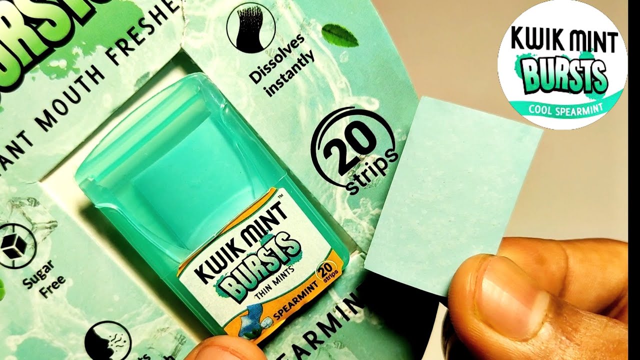 Kwik Mint Bursts Strips | Ingredients, Price, Side Effects? | Kwik Mint Spearmint Mouth Freshener