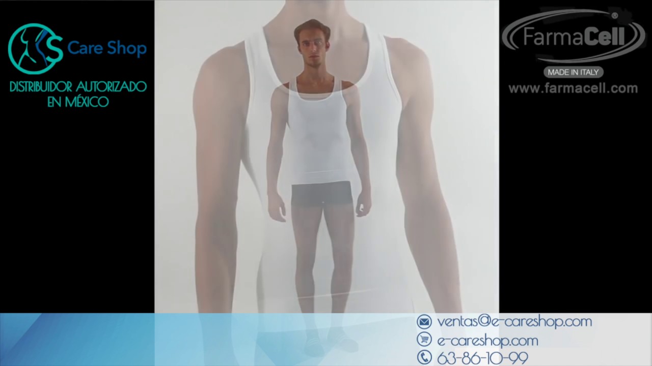 Canotta uomo modellante   Compression tank for man   Art 418 Farmacell Man