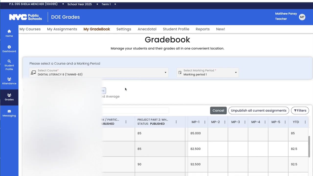 Transferring grades from Google Classroom to DOE Grades to STARS Classroom - NYCDOE