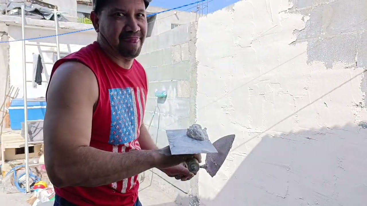 Le puse estuco a la pared de mi casa 
