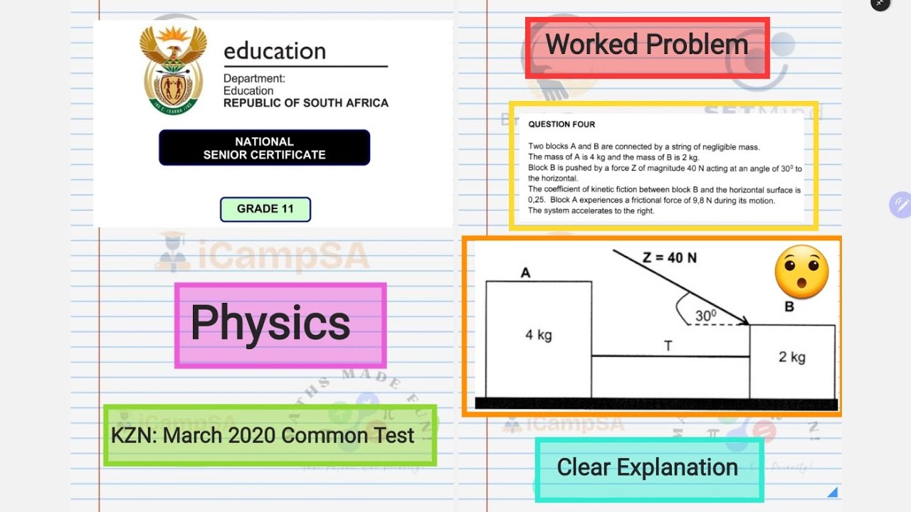Grade 11 Physics: Newton's Laws | March 2022 KZN Common Test Paper Analysis