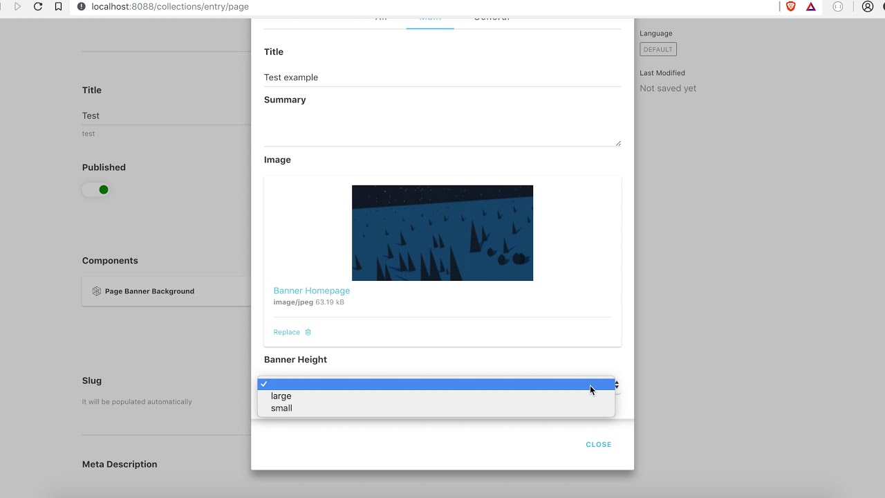 Cockpit CMS + React Static demo application