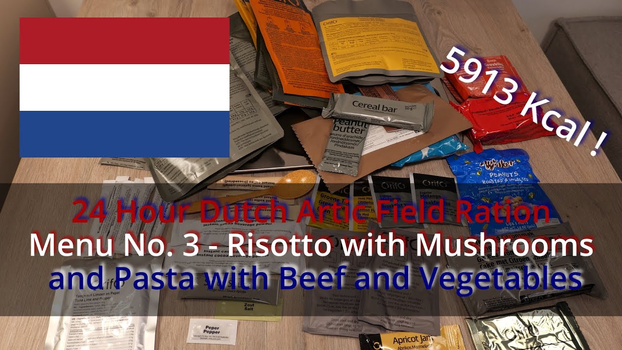 GARGANTUAN! Dutch Military 24 hour Artic Field Ration - Menu No 3 - MRE Taste Test Review