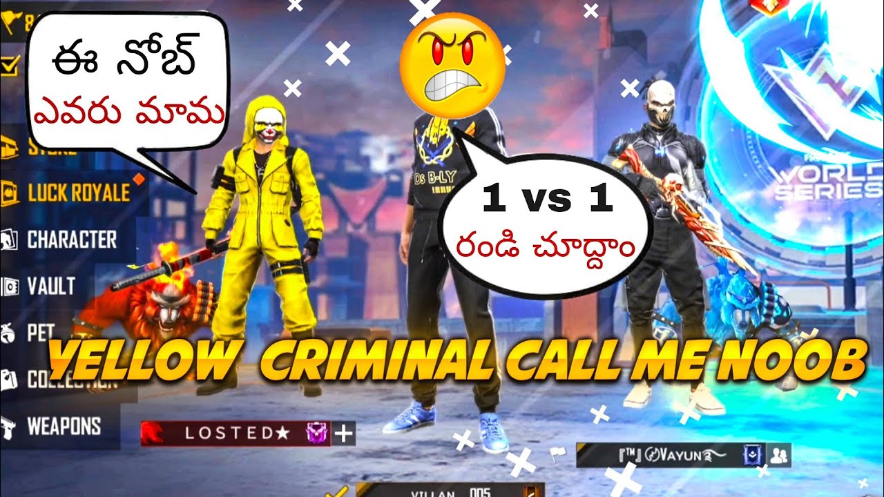 yellow criminal call me noob | #htg | villan mama gaming