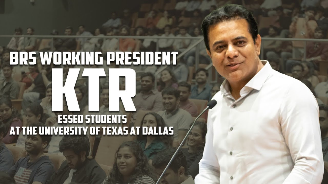 Deferred Live: BRS Working President KTR addressed students at the University of Texas at Dallas