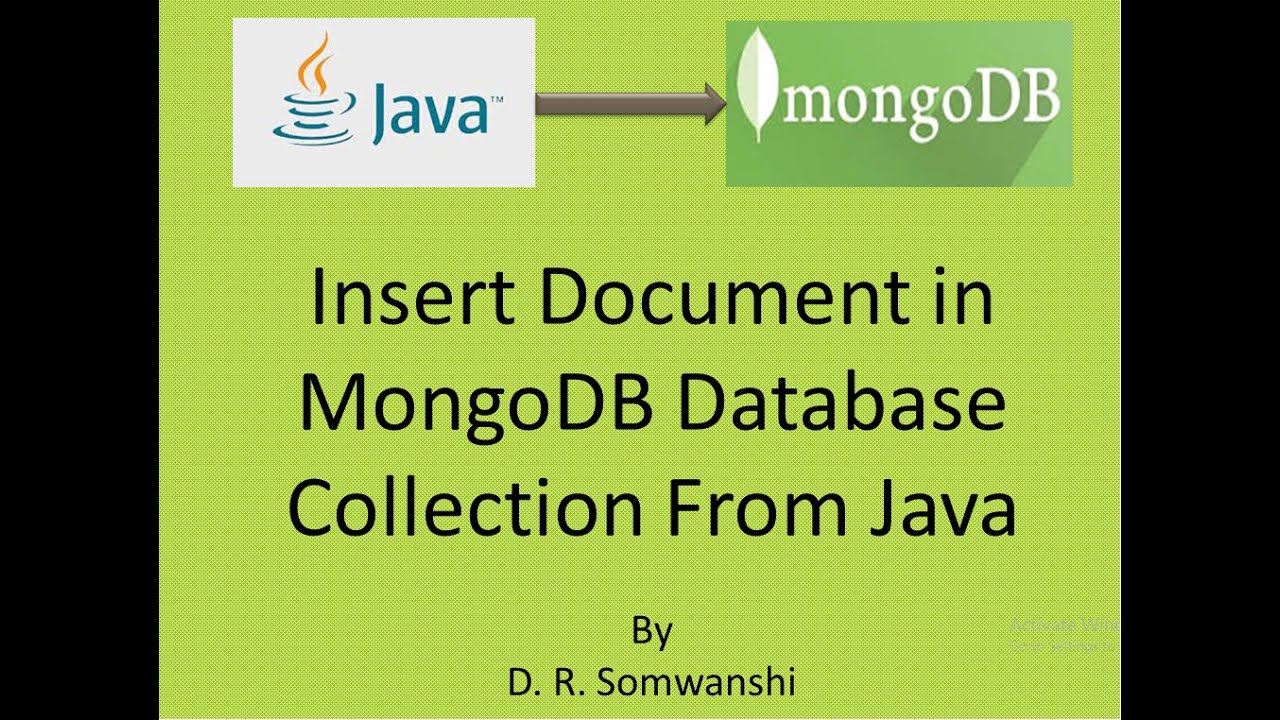 How to Insert Document into MongoDB Database Collection From Java using Maven Repository