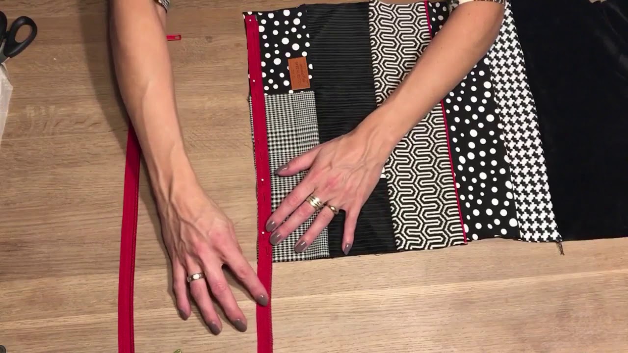 DIY   tørklæde ud af rester med lynlås