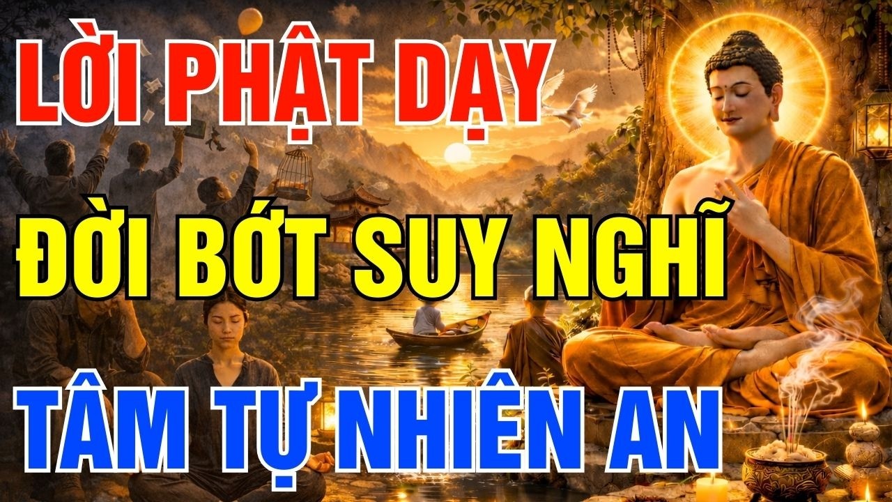 Lời Phật Dạy - Tâm Bớt Nghĩ Nhiều, Bí Quyết Buông Phiền Não Để Sống An Vui, Hạnh Phúc!