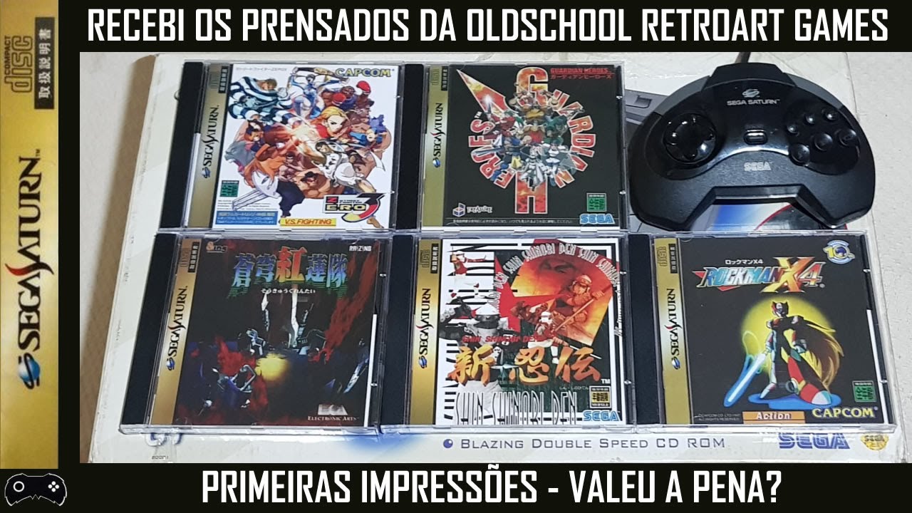Testando os jogos prensados de Sega Saturn Oldschool Retroart Games