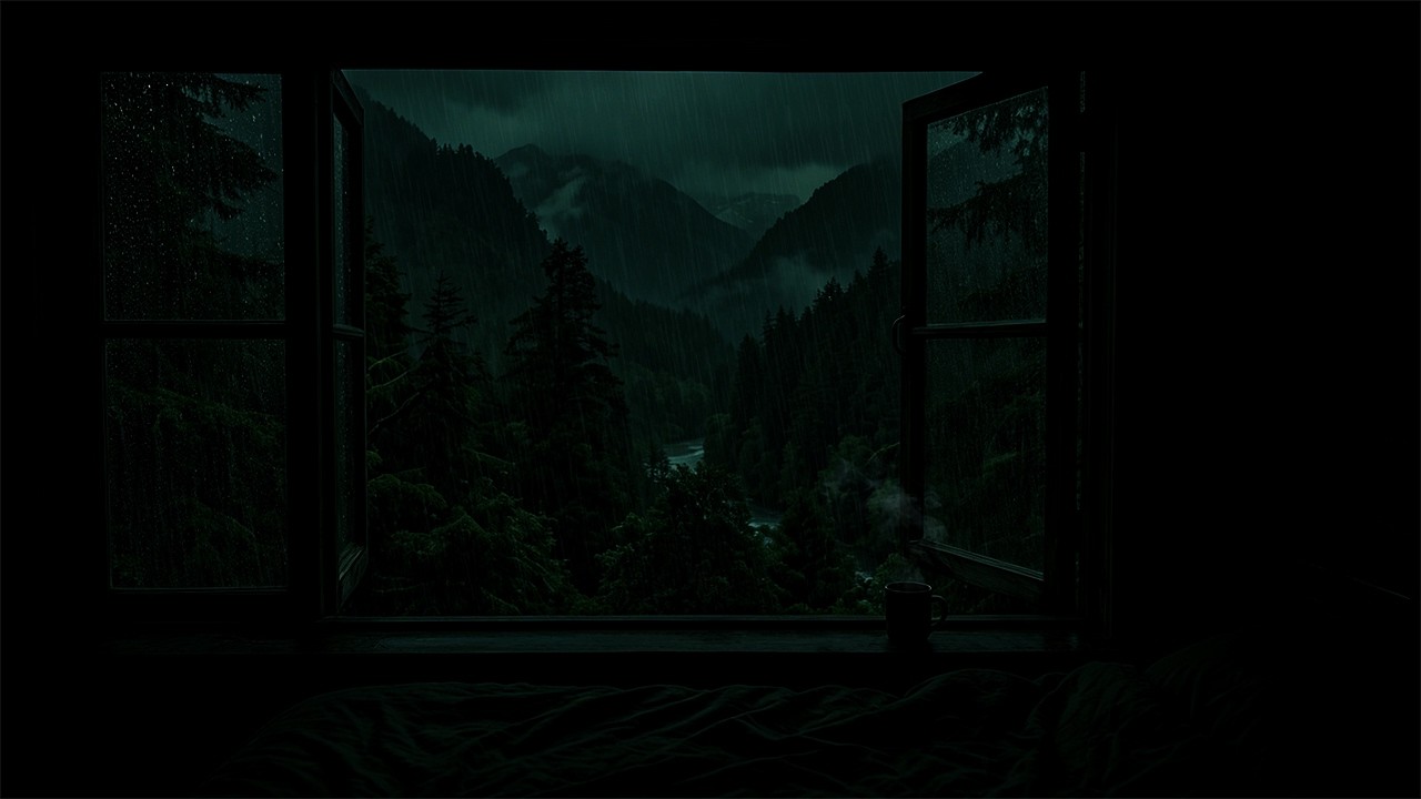Gentle Rain in Outside on the Bedroom Window | Cozy Ambience for Deep Sleep