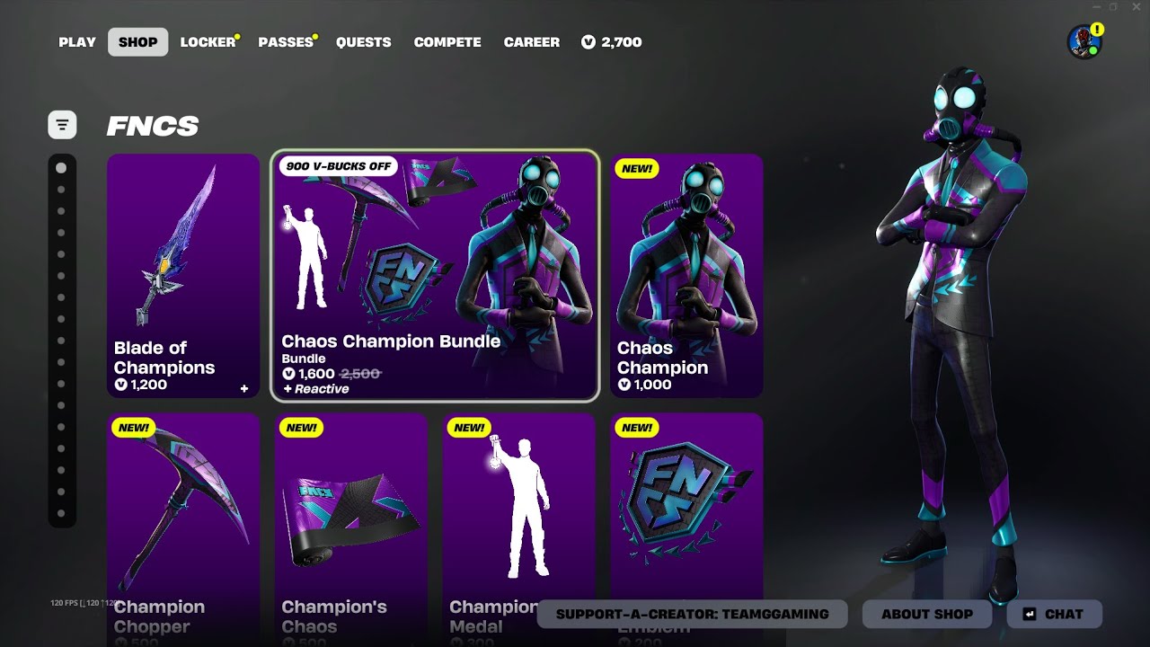 Набор «Чемпион Хаоса» от FNCS! 02.12.2025 Магазин предметов Fortnite