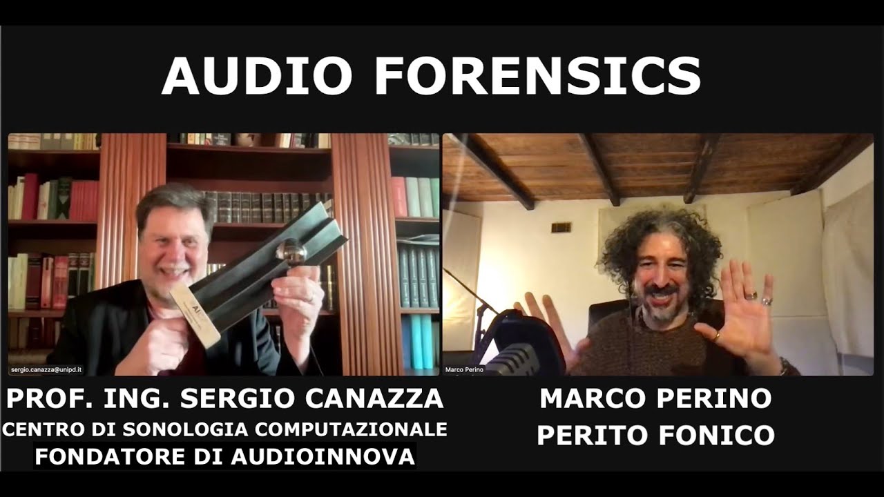 Marco Perino con Sergio Canazza, Centro di Sonologia Computazionale e Socio fondatore di Audioinnova