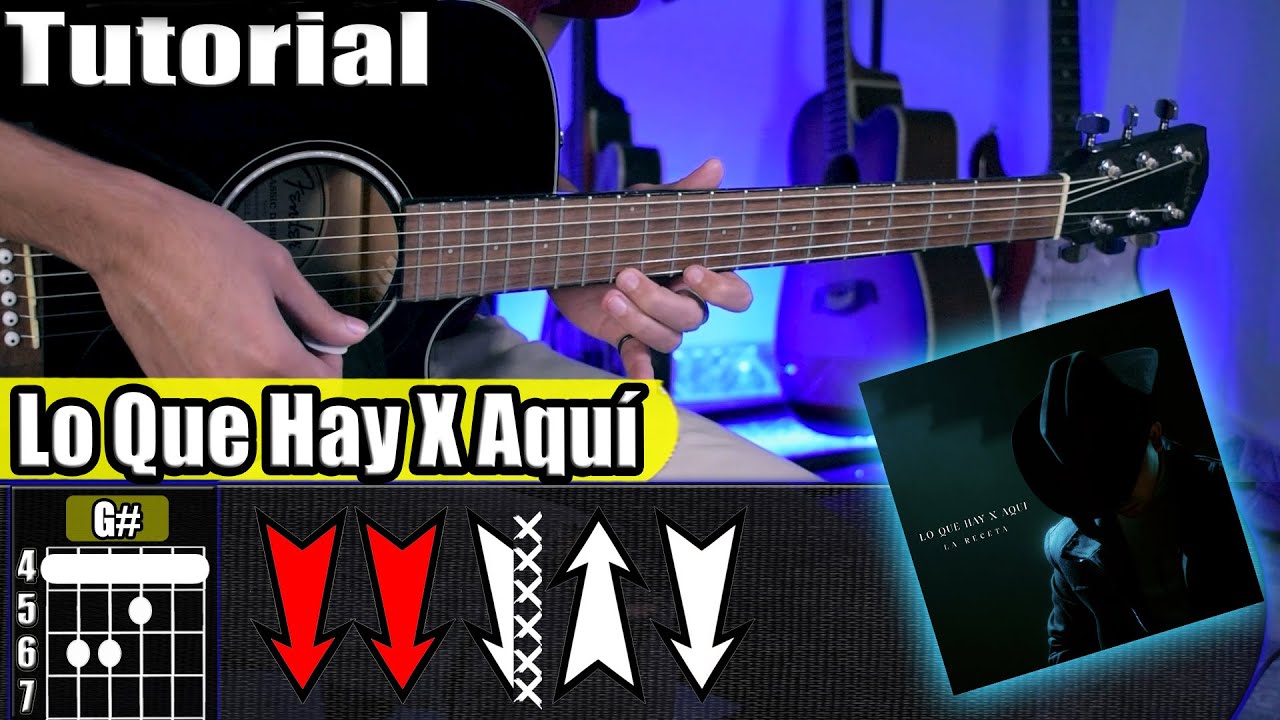 Lo Que Hay X Aquí - La Receta - Guitarra | TUTORIAL | Acordes | CHORDS