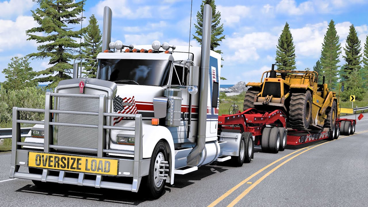 Hauling a Heavy Scraper Down the Coast!
